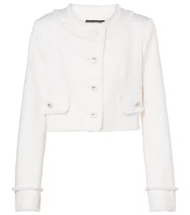Dolce & Gabbana Cropped wool-blend tweed jacket | Thumbnail 1