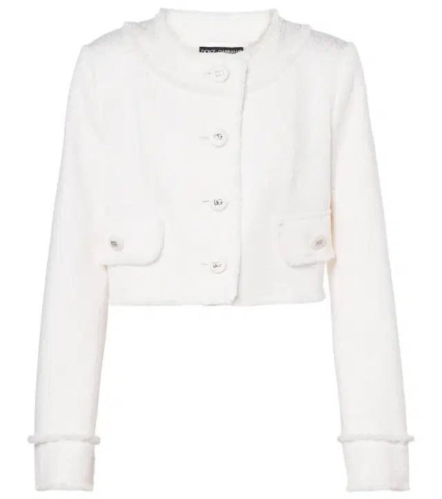 Dolce & Gabbana Cropped wool-blend tweed jacket