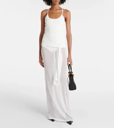 Jacquemus La Robe Maille Nodo sheer gown | Thumbnail 4