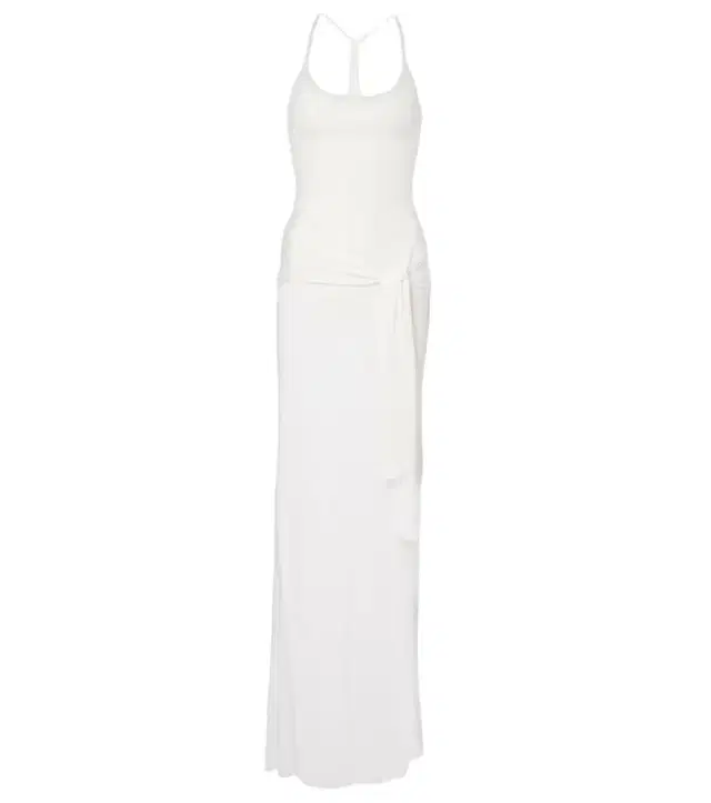 Jacquemus La Robe Maille Nodo sheer gown