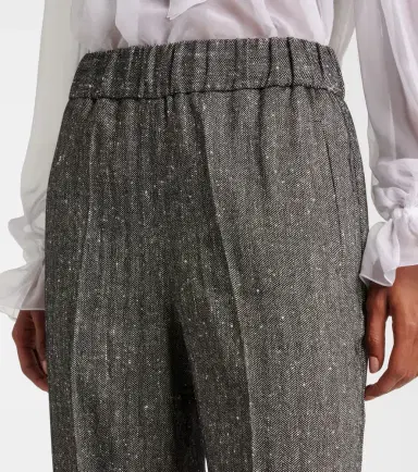 Dolce & Gabbana High-rise wool-blend wide-leg pants | Thumbnail 5