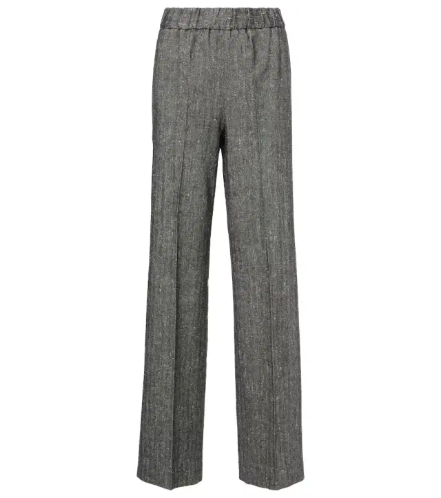 Dolce & Gabbana High-rise wool-blend wide-leg pants