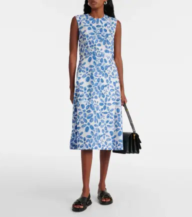 Marni Printed cotton midi dress | Thumbnail 2