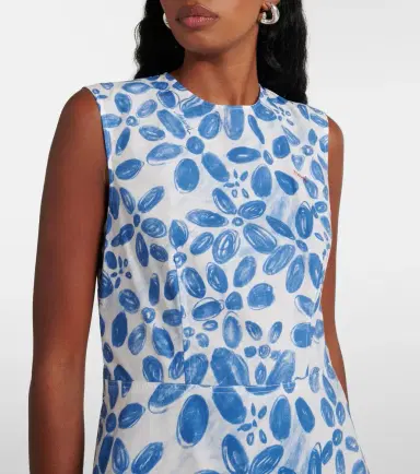 Marni Printed cotton midi dress | Thumbnail 3