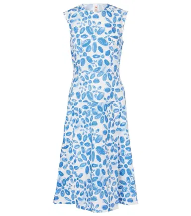 Marni Printed cotton midi dress | Thumbnail 1