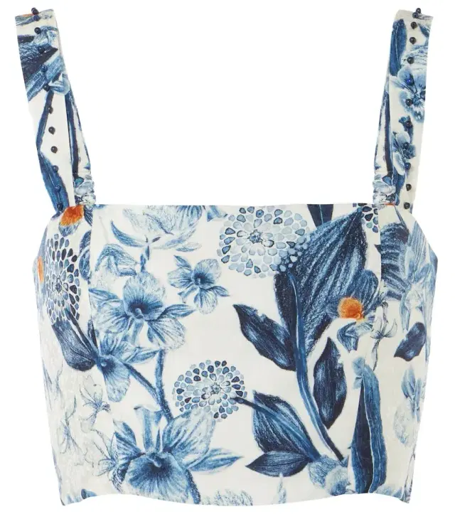 Agua by Agua Bendita Cacao floral crop top