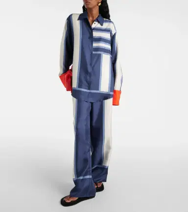 SIR Dazed printed silk palazzo pants | Thumbnail 2