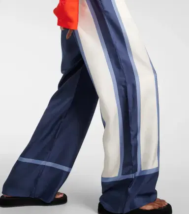 SIR Dazed printed silk palazzo pants | Thumbnail 5
