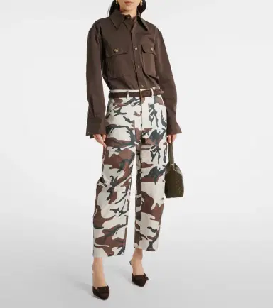 Nili Lotan Shon camouflage cotton cargo pants | Thumbnail 4