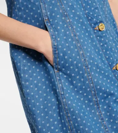 Ganni Polka-dot denim minidress | Thumbnail 5