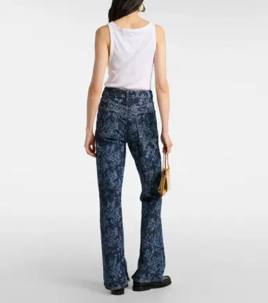 Ganni Printed high-rise flared jeans | Thumbnail 3