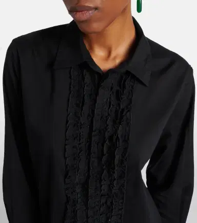Nili Lotan Nathael ruffled cotton shirt | Thumbnail 2