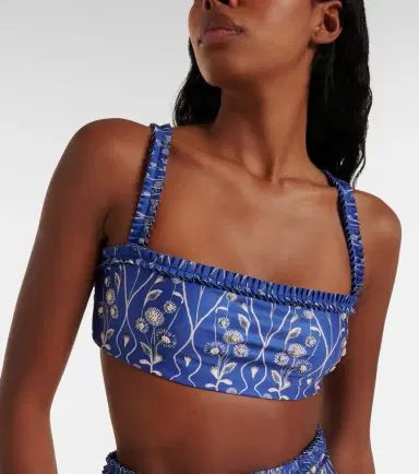 Agua by Agua Bendita Olmo printed bikini top | Thumbnail 4