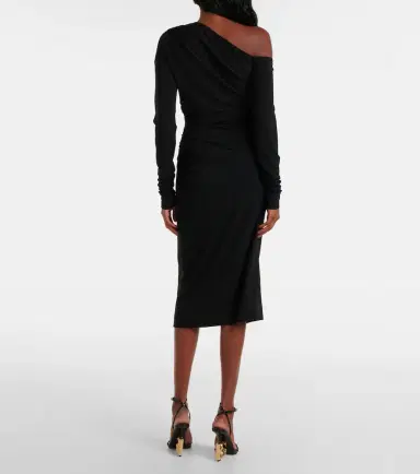 Dolce & Gabbana Draped jersey midi dress | Thumbnail 2