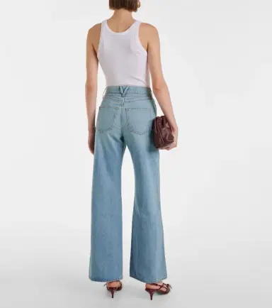 Veronica Beard Taylor high-rise wide-leg jeans | Thumbnail 5