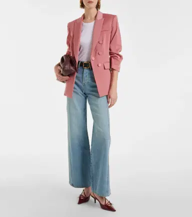 Veronica Beard Taylor high-rise wide-leg jeans | Thumbnail 6