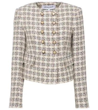 Veronica Beard Bentley checked tweed jacket | Thumbnail 1