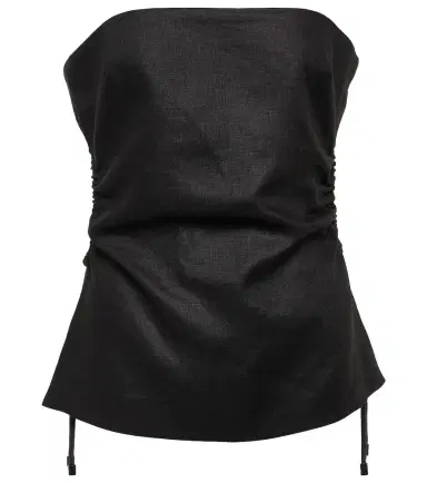 SIR Josefina strapless linen top | Thumbnail 1