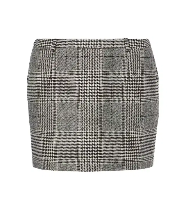 Dolce & Gabbana Prince of Wales check wool and cashmere miniskirt