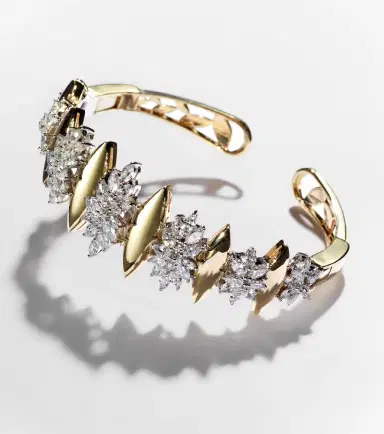 Yeprem Golden Strada 18kt gold and white gold bangle with diamonds | Thumbnail 5 Yeprem Golden Strada 18kt gold and white gold bangle with diamonds | Thumbnail 5