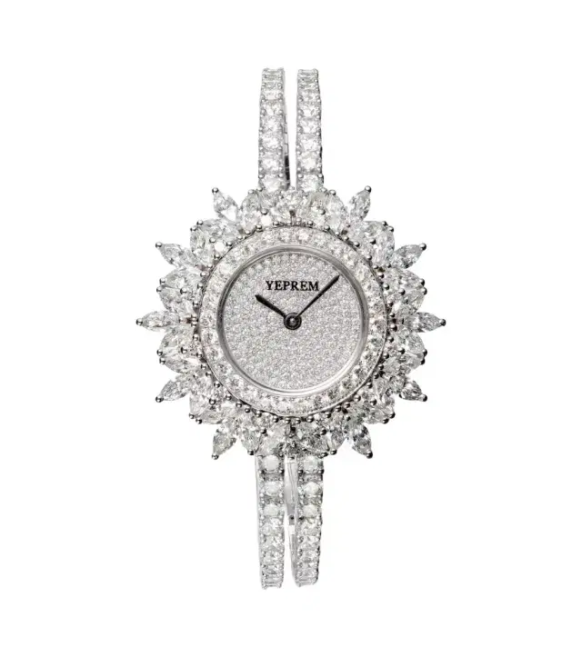 Y-Momento 18kt white gold watch with diamonds