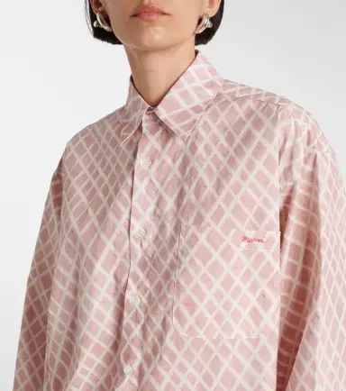 Marni Checked cotton poplin shirt | Thumbnail 4 Marni Checked cotton poplin shirt | Thumbnail 4