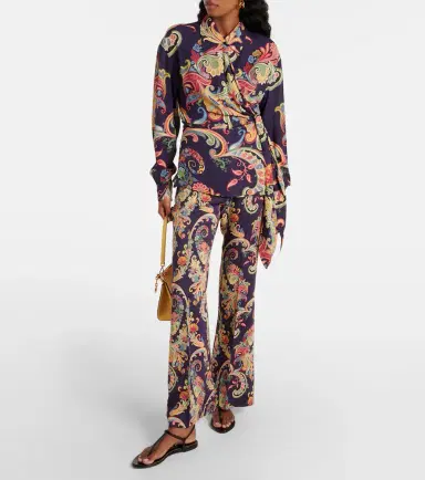 Etro Paisley high-rise flared pants | Thumbnail 4