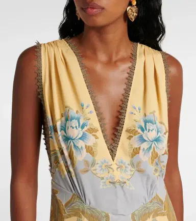 Etro Floral crêpe de chine maxi dress | Thumbnail 4