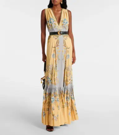 Etro Floral crêpe de chine maxi dress | Thumbnail 5