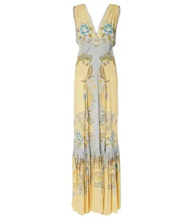 Etro Floral crêpe de chine maxi dress | Thumbnail 1