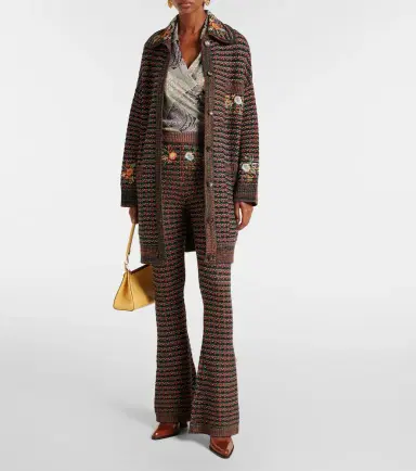 Etro Embroidered high-rise flared pants | Thumbnail 3