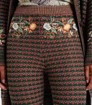 Etro Embroidered high-rise flared pants | Thumbnail 4