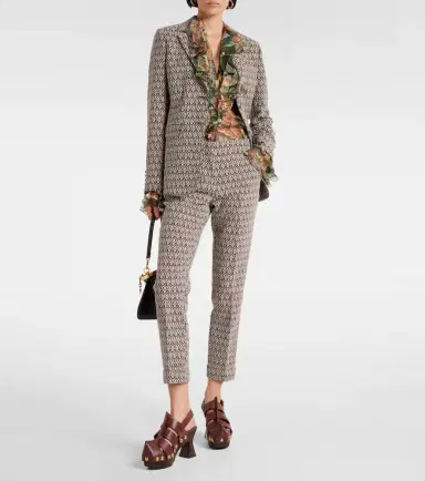 Etro Printed cotton-blend cropped pants | Thumbnail 2