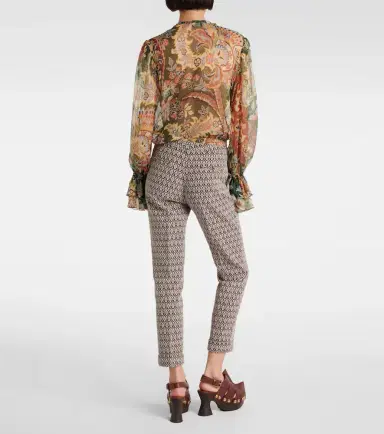 Etro Printed cotton-blend cropped pants | Thumbnail 3