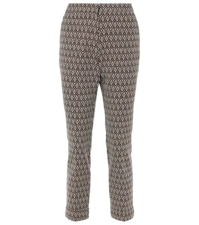 Etro Printed cotton-blend cropped pants