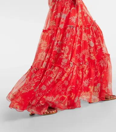 Etro Floral tiered silk maxi skirt | Thumbnail 2