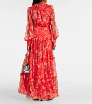 Etro Floral tiered silk maxi skirt | Thumbnail 5