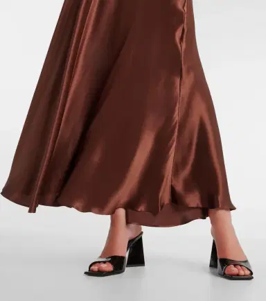 Rodarte Lace-trimmed silk charmeuse gown | Thumbnail 3