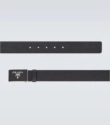 Prada Saffiano leather logo belt | Thumbnail 2