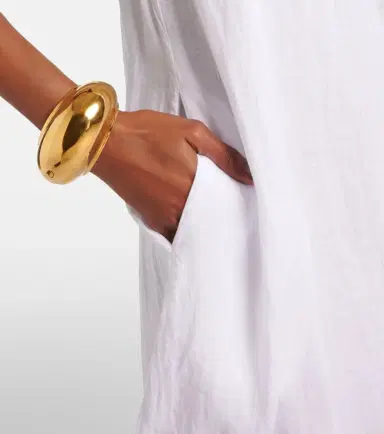 Velvet Stephie linen midi dress | Thumbnail 3