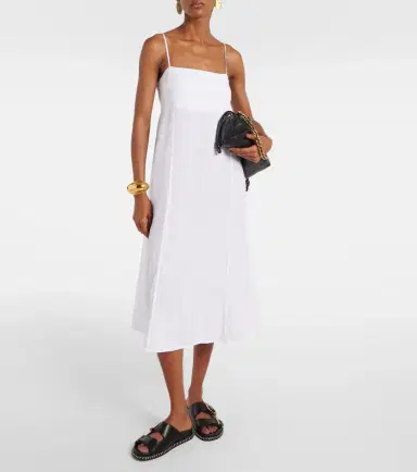Velvet Stephie linen midi dress | Thumbnail 5