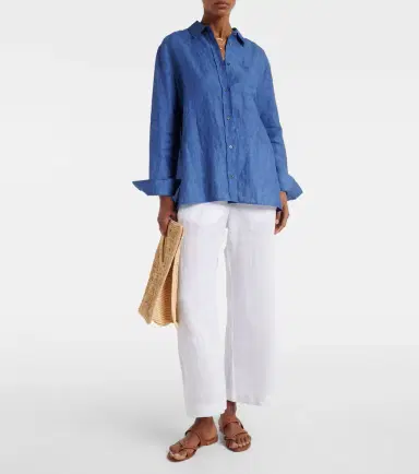 Velvet Lola linen wide-leg pants | Thumbnail 5