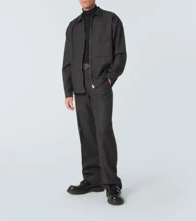 Prada Prince of Wales cropped virgin wool pants | Thumbnail 3 Prada Prince of Wales cropped virgin wool pants | Thumbnail 3