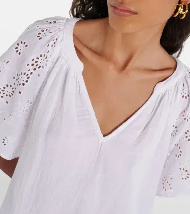 Velvet Tish embroidered cotton top | Thumbnail 5