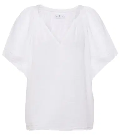 Velvet Tish embroidered cotton top | Thumbnail 1