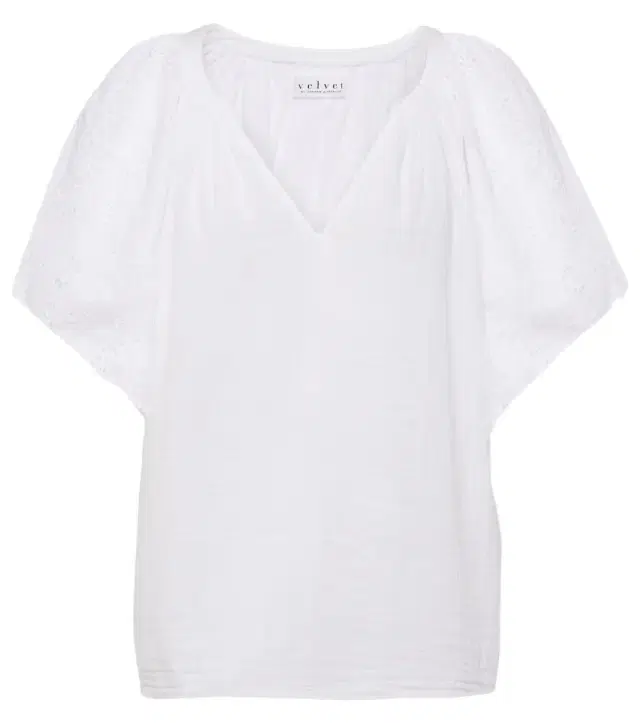 Velvet Tish embroidered cotton top