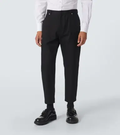 Prada Mid-rise cotton wide-leg pants | Thumbnail 3