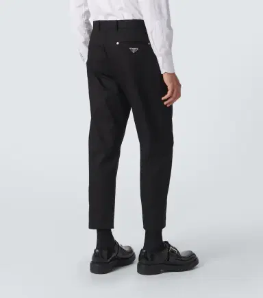 Prada Mid-rise cotton wide-leg pants | Thumbnail 5