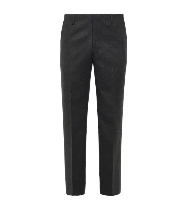 Wool flannel cropped straight pants