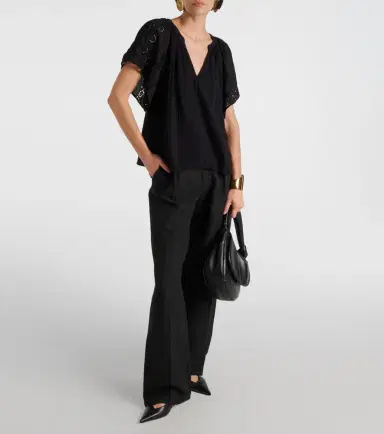 Velvet Tish embroidered cotton top | Thumbnail 4
